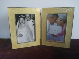 Solid Metal Double 4&quot; x 6&quot; Picture Frame Hallmark Wedding/Anniv Photo Ho... - £19.03 GBP
