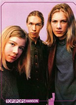 Hanson teen magazine pinup clippings 90&#39;s Top of Pops MMMBOP adorable Bop - £3.93 GBP