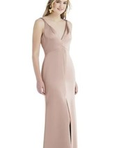 LOVELY Neve Twist Strap Satin Charmeuse Gown in Toasted Sugar, Size 6. N... - £93.14 GBP