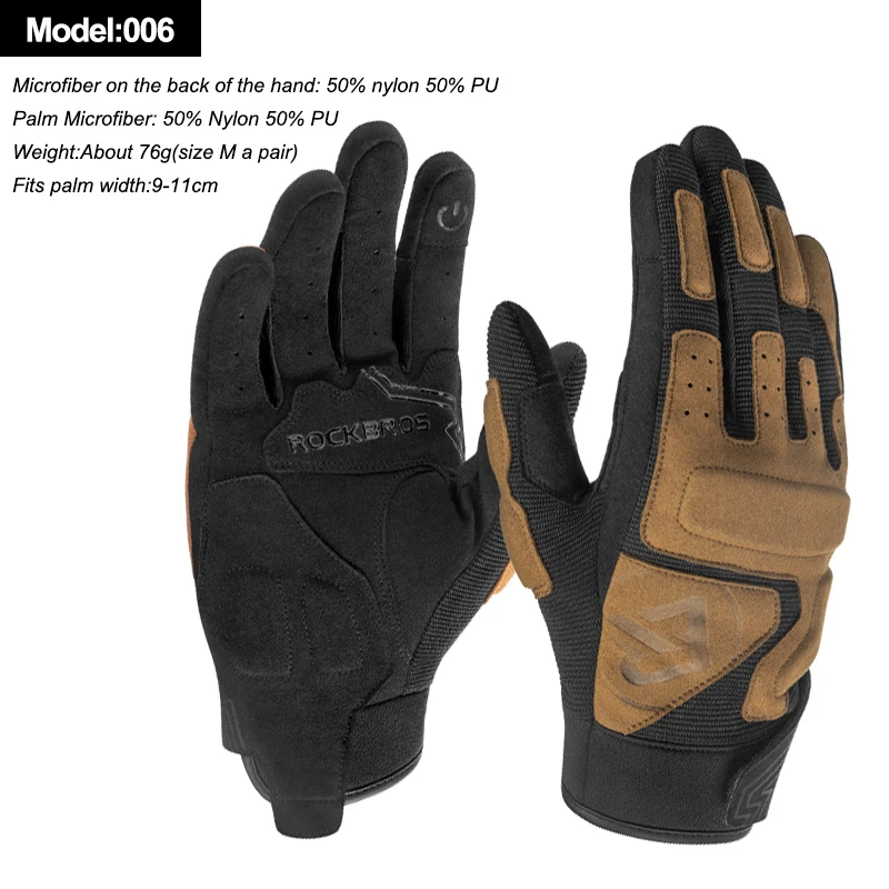 ROCKBROS Touch Screen Full Finger Mittens Spring Autumn MTB Motorcycle Electric  - $94.46