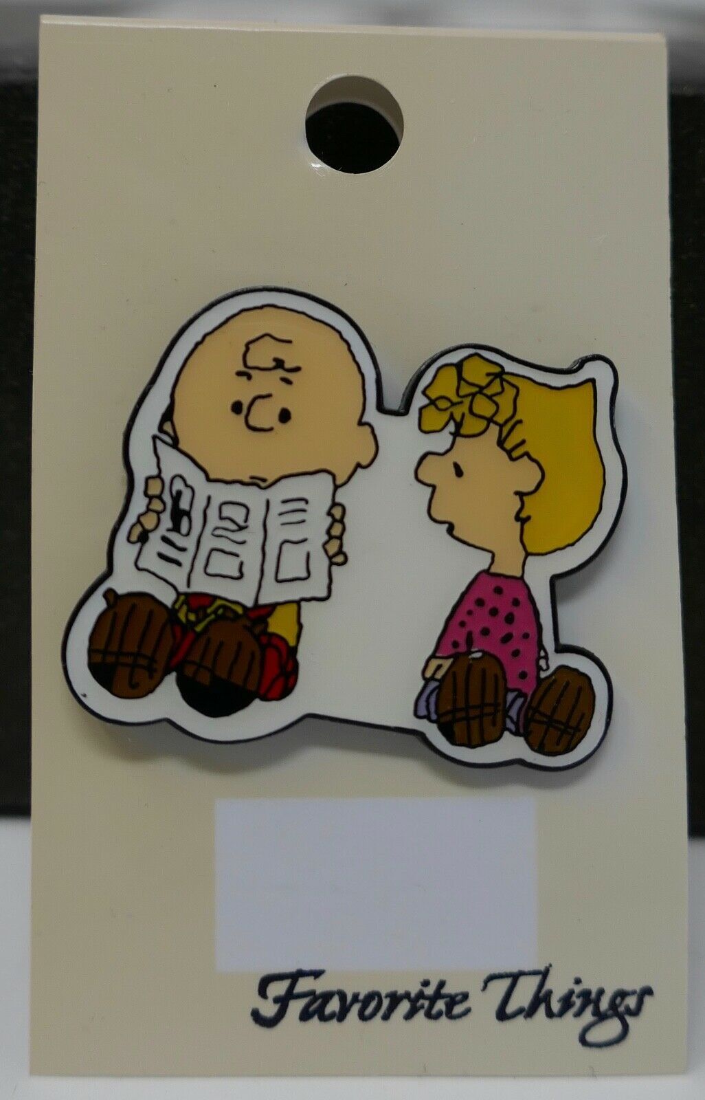 Primary image for Favorite Things Peanuts Enamel Pin ~ Charlie Brown & Sally Reading