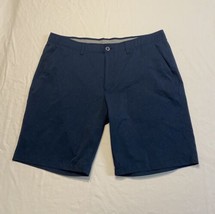 Under Armour Golf Shorts Loose Fit Navy Blue Heatgear Waist 40” Pockets  - £11.41 GBP