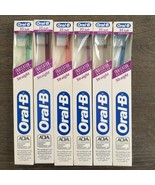 6 Pack VTG 1993 Oral B 35 Indicator Straight Compact Toothbrush Soft Bri... - $29.02