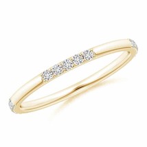 ANGARA Natural Diamond Stackable Wedding Band in 14K Gold (Grade-HSI2, 0.2 Ctw) - £387.76 GBP