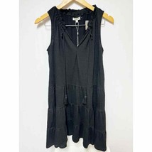 Max Studio Womens Tiered Jersey Dress Sleeveless in Black XS - £27.63 GBP