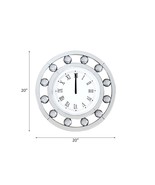 Boffa Wall Clock, Mirrored &amp; Geometric Pattern Trim - $2,136.32 MXN