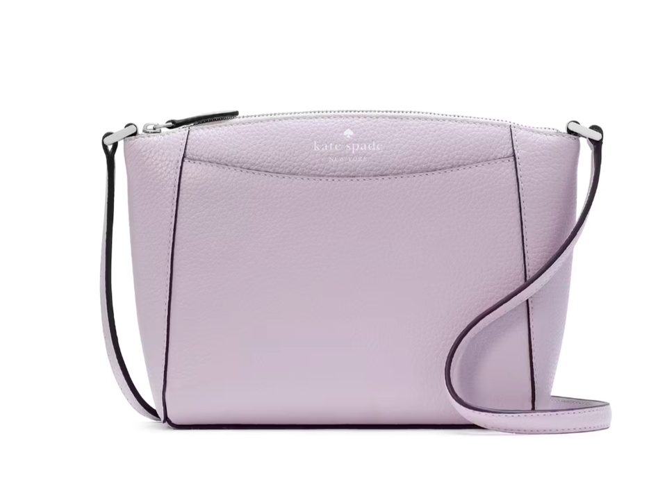 New Kate Spade Monica Pebbled Leather Crossbody Violet Mist with Dust bag - $92.91