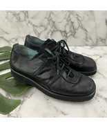 Thierry Rabotin Womens Sneakers Size 41 Black Leather Comfort Square Toe - $62.27 CAD