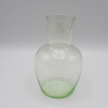 Green Glass Optic Tumble Up Jar Bottle Depression Decanter Vaseline Bedside - £47.20 GBP
