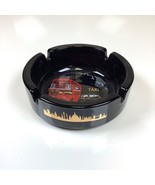 Vintage Ashtray London Double Decker Bus Taxi Black Red Gold Vtg - $11.77 CAD