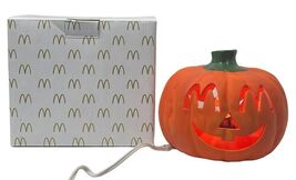 Vintage McDonalds Halloween Lighted Ceramic Pumpkin Double Sided Jack O ... - $490.00