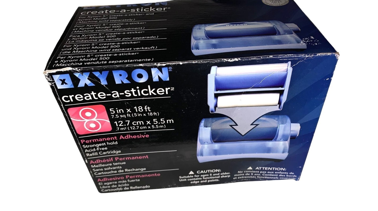 Xyron 500 Create-A-Sticker Machine-5&quot;X18&#39; Permanent, XRN500 - £17.07 GBP