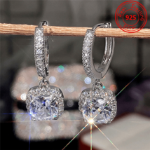 Elegant 925 Silver Zirconia Earrings  Perfect for Any Occasion - £26.56 GBP