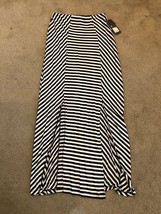 Women&#39;s S Long Skirt Striped Black White Gray Comfortable &amp; Cute NWT Mossimo  - $16.66