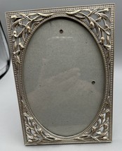 Picture Frame Tulips Marcasite Oval 1998 Burnes of Boston 9 x 7 &quot; 7 x 5&quot;  Photo - £8.92 GBP