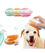 Dog Cat Bath Brush 2-in-1 Pet SPA Massage Comb Soft Silicone Pets Shower... - £13.06 GBP