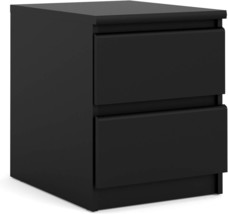 Tvilum 2 Drawer Bedroom Nightstand Nighstand, 19.69 In X 15.91 In X 19.49, Black - £54.73 GBP