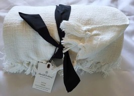 Knotted Fringe Cotton Throw Blanket CREAM-Hearth &amp; Hand™ with Magnolia 55 X 80 - $22.00