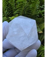 Crystal Quartz Carved Geometric Icosahedron Large - $1,106.27 MXN