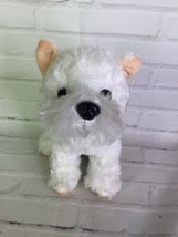 Fiesta White Terrier Puppy Dog Furry Plush Stuffed Animal Doll Toy NEW - £35.99 GBP