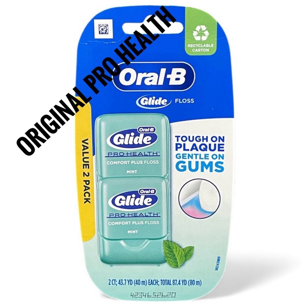 (2) Pack ORIGINAL Oral-B Glide PRO HEALTH Comfort Plus Dental Floss Mint... - $51.43