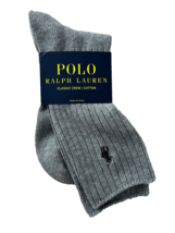 Polo Ralph Lauren Rib Classic Crew Pony Socks Grey - $39.57