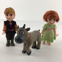 Disney Princess Frozen Petite Doll Set Anna Kristoff Sven Reindeer Jakks... - £19.51 GBP