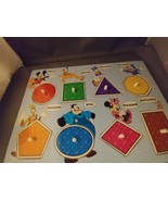 Melissa &amp; Doug Disney Mickey Mouse Shapes and Colors Clubhouse Wood Peg ... - $9.57 CAD