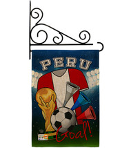 World Cup Peru Soccer Burlap - Impressions Decorative Metal Fansy Wall Bracket G - £26.71 GBP