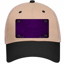 Purple Oil Rubbed Solid Novelty Khaki Mesh License Plate Hat - £22.39 GBP