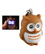 LED OWL KEYCHAIN with Light and Sound Bird Animal Hooting Noise Key Chai... - £6.35 GBP