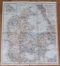 1914 Original Antique Map Of Denmark Bornholm / SCHLESWIG-HOLSTEIN / Germany - £17.61 GBP