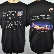 Hard Rock Hotel Casino Las Vegas Super Bowl 2001 Vtg T-Shirt XL Mens Pla... - £30.71 GBP