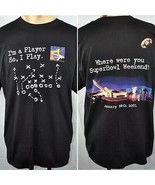 Hard Rock Hotel Casino Las Vegas Super Bowl 2001 Vtg T-Shirt XL Mens Pla... - £30.27 GBP