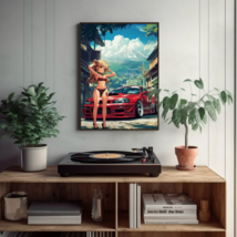 JDM Car with Anime Girl #21 Wall Art - $4.59