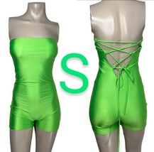 Neon Green Spandex Tube Bodycon Romper~Size S - $27.12