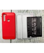 Compatible with Moto G Stylus 5G Case with HD Screen Protector Red - £11.25 GBP