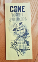 Cone Towel Quickies Pattern 1960s Make With Towels Vintage Sewing Booklet - £19.45 GBP