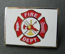 Fire Dept Firefighter Flag Shield Lapel Pin Badge 1.5 Inches - £4.73 GBP