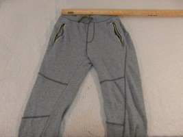 Youth Girl&#39;s H&amp;M Gray Bright Green 11-12 Drawstring Sweatpants 33070 - $13.11