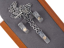 AR Joyeros 14k/950 silver earrings pendant and necklace set - £158.32 GBP