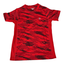 Champion Youth Boys Red Camo Short Sleeved Crew Neck T-Shirt Size 7/8 - $14.03