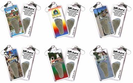 Helen, GA FootWhere® Souvenir Zipper-Pulls. 6 Piece Set. Made in USA - £26.37 GBP