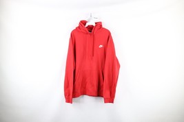 Vtg Nike Mens XL Faded Spell Out Travis Scott Mini Swoosh Hoodie Sweatshirt Red - £45.05 GBP