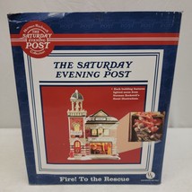 Norman Rockwell Fire! To The Rescue Lighted Fire Station House Saturday ... - $29.02
