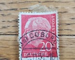 Germany Stamp Theodor Heuss 20pf Used Red - $0.94