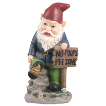 Funny Garden Gnome Statue No Welcome Sign Yard Lawn Statue Home Decor - $99.99