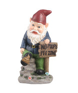 Funny Garden Gnome Statue No Welcome Sign Yard Lawn Statue Home Decor - £78.62 GBP