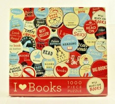 Gibbs Smith  I Love Books 1000 Piece Jigsaw Puzzle  27.5 x 19.5 New - £16.15 GBP