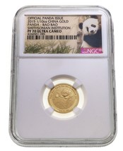 2015 China Gold 1/10 Oz. Panda Bao Smithsonian NGC PF70 Ultra Cameo - £325.44 GBP